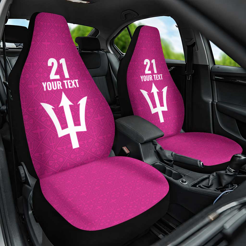 Caribbean Cricket Barbados Custom Car Seat Cover Strike of the Tridents Pink Fury - Wonder Print Shop