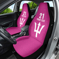 Caribbean Cricket Barbados Custom Car Seat Cover Strike of the Tridents Pink Fury - Wonder Print Shop