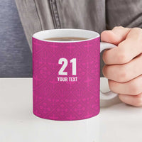 Caribbean Cricket Barbados Custom Ceramic Mug Strike of the Tridents Pink Fury - Wonder Print Shop