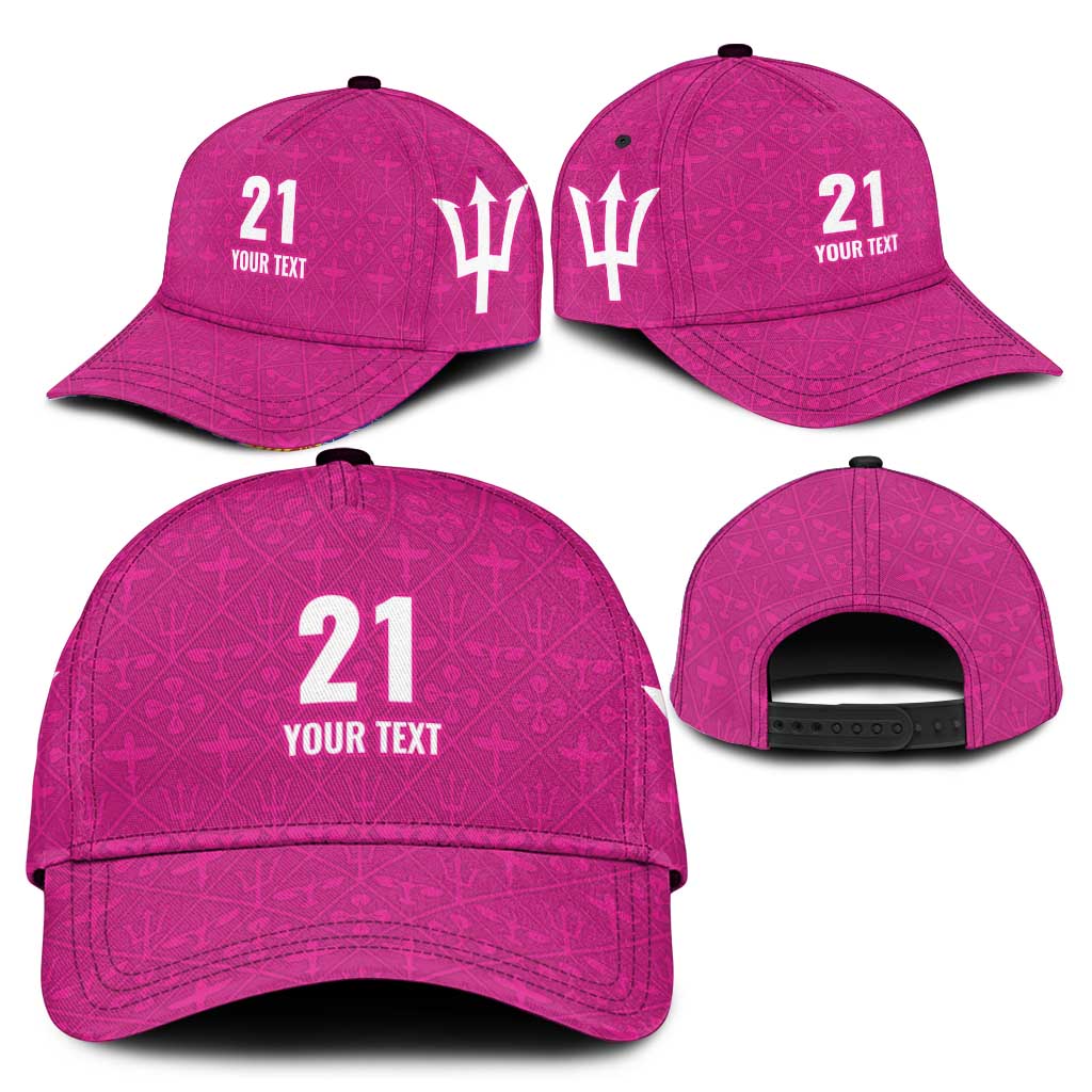 Caribbean Cricket Barbados Custom Classic Cap Strike of the Tridents Pink Fury - Wonder Print Shop