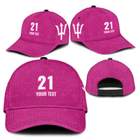 Caribbean Cricket Barbados Custom Classic Cap Strike of the Tridents Pink Fury - Wonder Print Shop