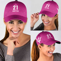 Caribbean Cricket Barbados Custom Classic Cap Strike of the Tridents Pink Fury - Wonder Print Shop