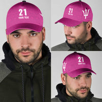 Caribbean Cricket Barbados Custom Classic Cap Strike of the Tridents Pink Fury - Wonder Print Shop
