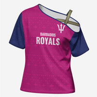 Caribbean Cricket Barbados Custom Cross Shoulder Shirt Strike of the Tridents Pink Fury - Wonder Print Shop