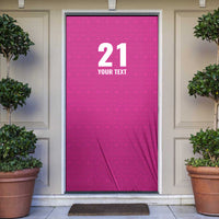 Caribbean Cricket Barbados Custom Door Cover Strike of the Tridents Pink Fury - Wonder Print Shop