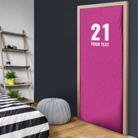 Caribbean Cricket Barbados Custom Door Cover Strike of the Tridents Pink Fury - Wonder Print Shop