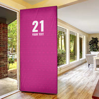 Caribbean Cricket Barbados Custom Door Cover Strike of the Tridents Pink Fury - Wonder Print Shop