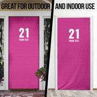 Caribbean Cricket Barbados Custom Door Cover Strike of the Tridents Pink Fury - Wonder Print Shop