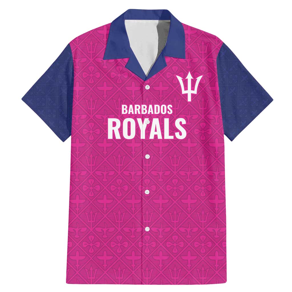 Caribbean Cricket Barbados Custom Family Matching Mermaid Dress and Hawaiian Shirt Strike of the Tridents Pink Fury - Wonder Print Shop