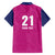 Caribbean Cricket Barbados Custom Family Matching Off The Shoulder Long Sleeve Dress and Hawaiian Shirt Strike of the Tridents Pink Fury - Wonder Print Shop