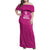 Caribbean Cricket Barbados Custom Family Matching Off Shoulder Maxi Dress and Hawaiian Shirt Strike of the Tridents Pink Fury - Wonder Print Shop