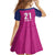 Caribbean Cricket Barbados Custom Family Matching Off Shoulder Short Dress and Hawaiian Shirt Strike of the Tridents Pink Fury - Wonder Print Shop