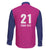 Caribbean Cricket Barbados Custom Family Matching Puletasi and Hawaiian Shirt Strike of the Tridents Pink Fury - Wonder Print Shop