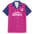 Caribbean Cricket Barbados Custom Family Matching Short Sleeve Bodycon Dress and Hawaiian Shirt Strike of the Tridents Pink Fury - Wonder Print Shop