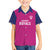 Caribbean Cricket Barbados Custom Family Matching Short Sleeve Bodycon Dress and Hawaiian Shirt Strike of the Tridents Pink Fury - Wonder Print Shop