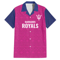 Caribbean Cricket Barbados Custom Family Matching Summer Maxi Dress and Hawaiian Shirt Strike of the Tridents Pink Fury - Wonder Print Shop