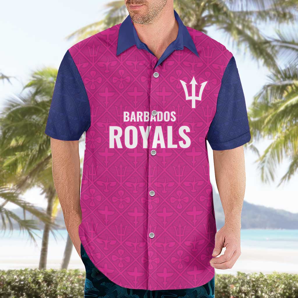 Caribbean Cricket Barbados Custom Hawaiian Shirt Strike of the Tridents Pink Fury - Wonder Print Shop