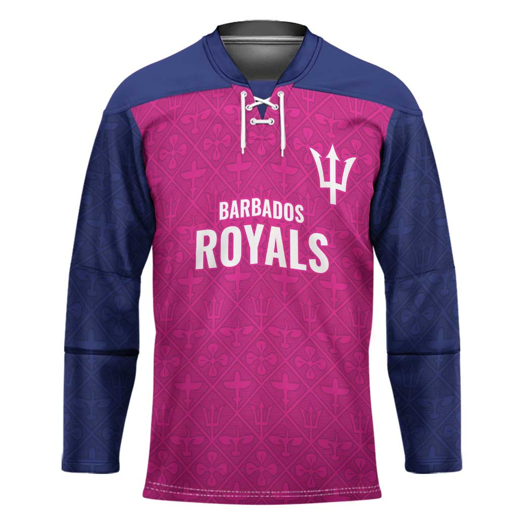 Caribbean Cricket Barbados Custom Hockey Jersey Strike of the Tridents Pink Fury - Wonder Print Shop
