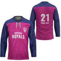 Caribbean Cricket Barbados Custom Hockey Jersey Strike of the Tridents Pink Fury - Wonder Print Shop