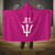Caribbean Cricket Barbados Custom Hooded Blanket Strike of the Tridents Pink Fury - Wonder Print Shop