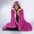 Caribbean Cricket Barbados Custom Hooded Blanket Strike of the Tridents Pink Fury - Wonder Print Shop