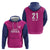 Caribbean Cricket Barbados Custom Hoodie Strike of the Tridents Pink Fury - Wonder Print Shop