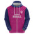 Caribbean Cricket Barbados Custom Hoodie Strike of the Tridents Pink Fury - Wonder Print Shop