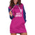 Caribbean Cricket Barbados Custom Hoodie Dress Strike of the Tridents Pink Fury - Wonder Print Shop