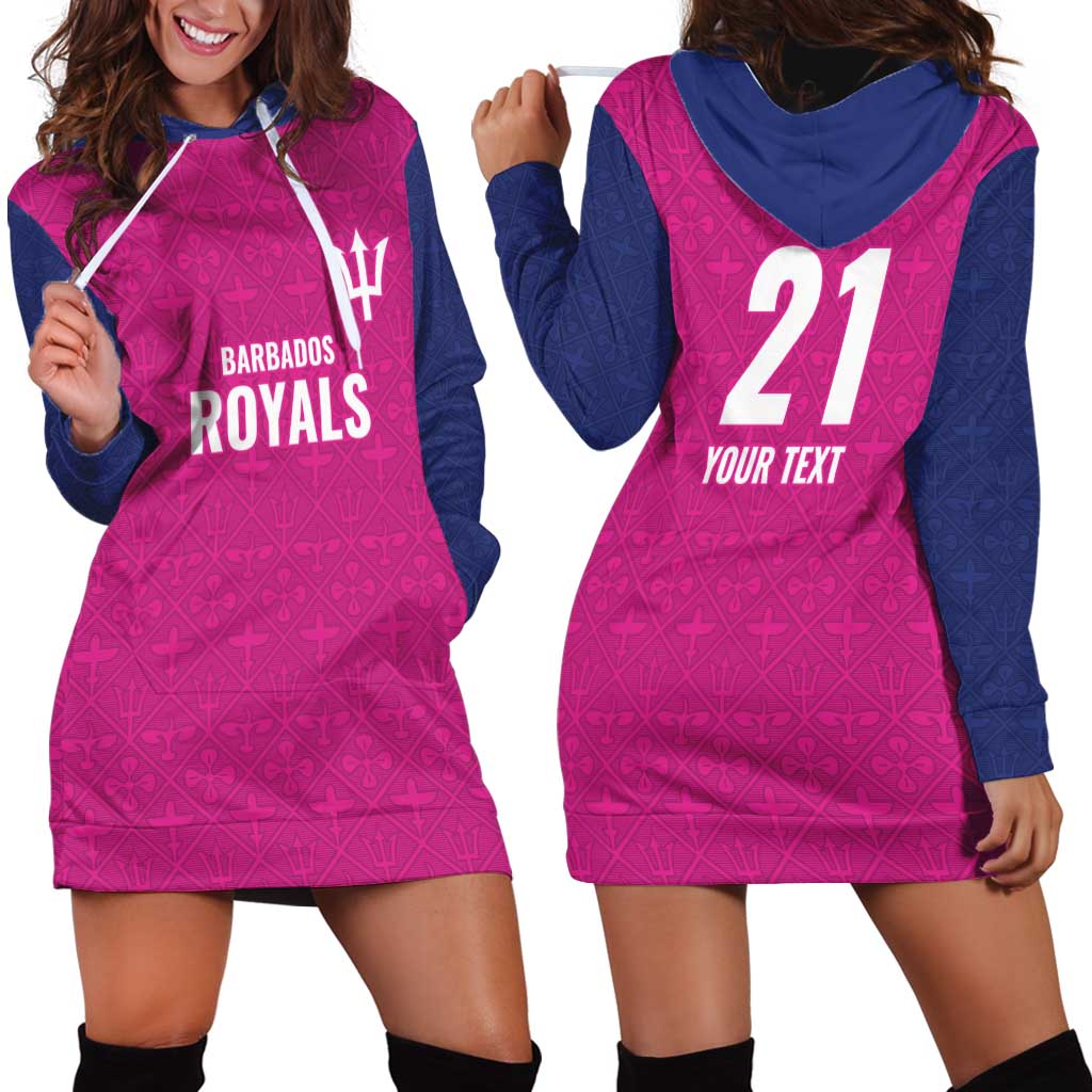 Caribbean Cricket Barbados Custom Hoodie Dress Strike of the Tridents Pink Fury - Wonder Print Shop