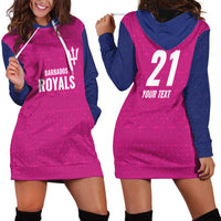 Caribbean Cricket Barbados Custom Hoodie Dress Strike of the Tridents Pink Fury - Wonder Print Shop