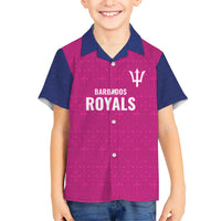 Caribbean Cricket Barbados Custom Kid Hawaiian Shirt Strike of the Tridents Pink Fury - Wonder Print Shop