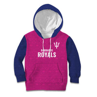 Caribbean Cricket Barbados Custom Kid Hoodie Strike of the Tridents Pink Fury - Wonder Print Shop