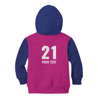 Caribbean Cricket Barbados Custom Kid Hoodie Strike of the Tridents Pink Fury - Wonder Print Shop