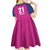 Caribbean Cricket Barbados Custom Kid Short Sleeve Dress Strike of the Tridents Pink Fury - Wonder Print Shop