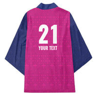 Caribbean Cricket Barbados Custom Kimono Strike of the Tridents Pink Fury - Wonder Print Shop