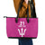 Caribbean Cricket Barbados Custom Leather Tote Bag Strike of the Tridents Pink Fury - Wonder Print Shop