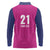 Caribbean Cricket Barbados Custom Long Sleeve Polo Shirt Strike of the Tridents Pink Fury - Wonder Print Shop