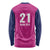 Caribbean Cricket Barbados Custom Long Sleeve Shirt Strike of the Tridents Pink Fury - Wonder Print Shop