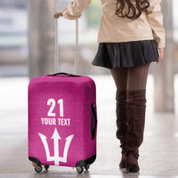 Caribbean Cricket Barbados Custom Luggage Cover Strike of the Tridents Pink Fury - Wonder Print Shop