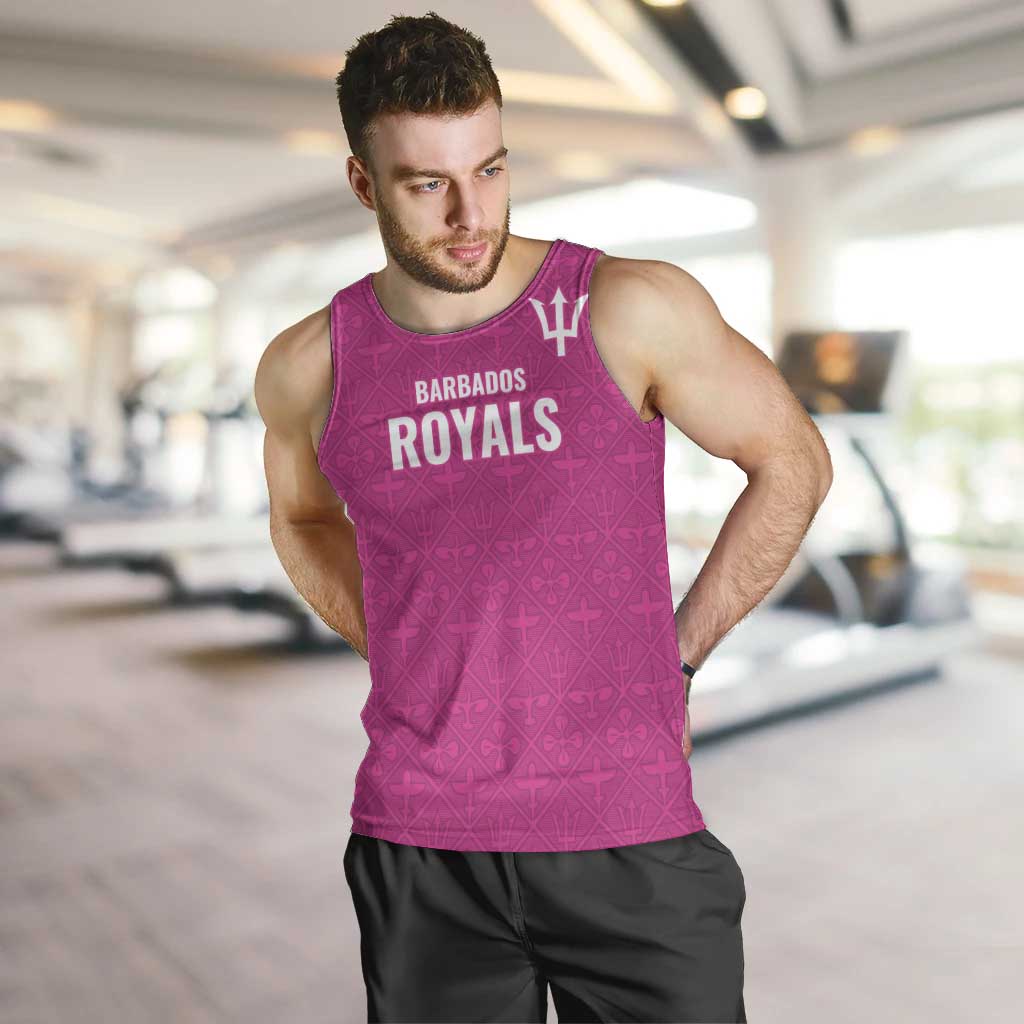 Caribbean Cricket Barbados Custom Men Tank Top Strike of the Tridents Pink Fury - Wonder Print Shop