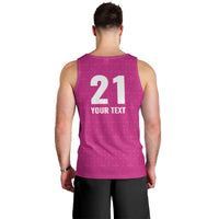 Caribbean Cricket Barbados Custom Men Tank Top Strike of the Tridents Pink Fury - Wonder Print Shop