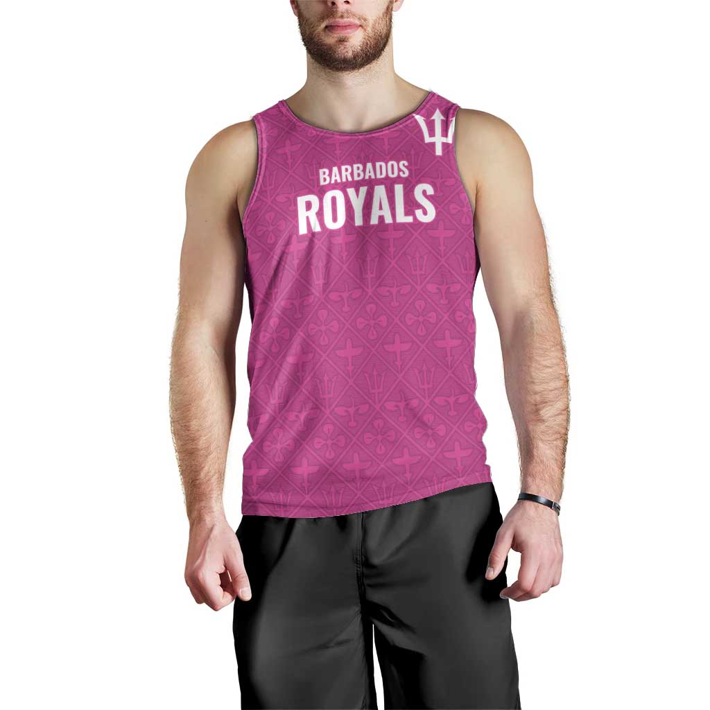 Caribbean Cricket Barbados Custom Men Tank Top Strike of the Tridents Pink Fury - Wonder Print Shop