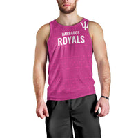 Caribbean Cricket Barbados Custom Men Tank Top Strike of the Tridents Pink Fury - Wonder Print Shop