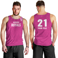 Caribbean Cricket Barbados Custom Men Tank Top Strike of the Tridents Pink Fury - Wonder Print Shop