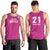 Caribbean Cricket Barbados Custom Men Tank Top Strike of the Tridents Pink Fury - Wonder Print Shop