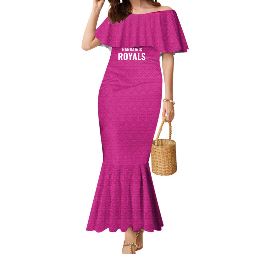 Caribbean Cricket Barbados Custom Mermaid Dress Strike of the Tridents Pink Fury - Wonder Print Shop