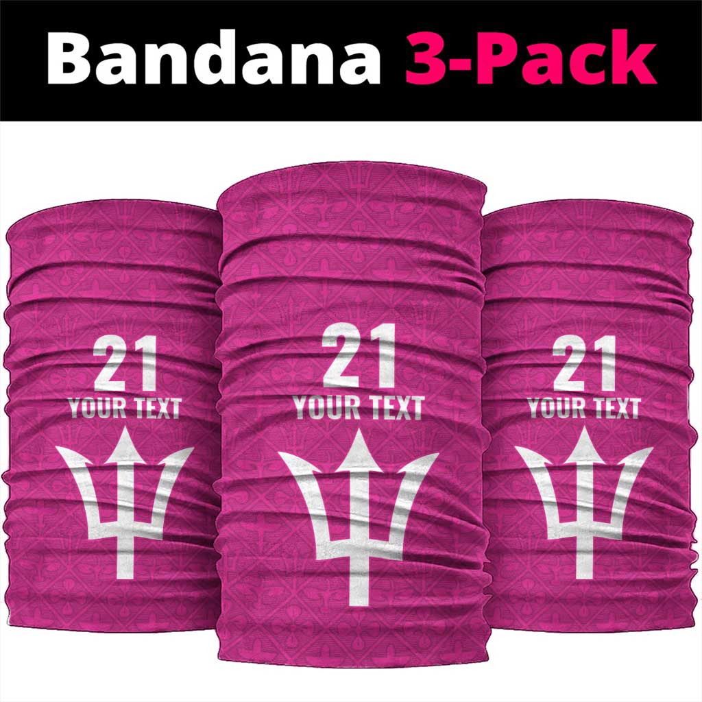 Caribbean Cricket Barbados Custom Neck Gaiter Strike of the Tridents Pink Fury LT9