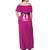 Caribbean Cricket Barbados Custom Off Shoulder Maxi Dress Strike of the Tridents Pink Fury - Wonder Print Shop