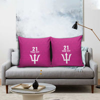 Caribbean Cricket Barbados Custom Pillow Cover Strike of the Tridents Pink Fury - Wonder Print Shop