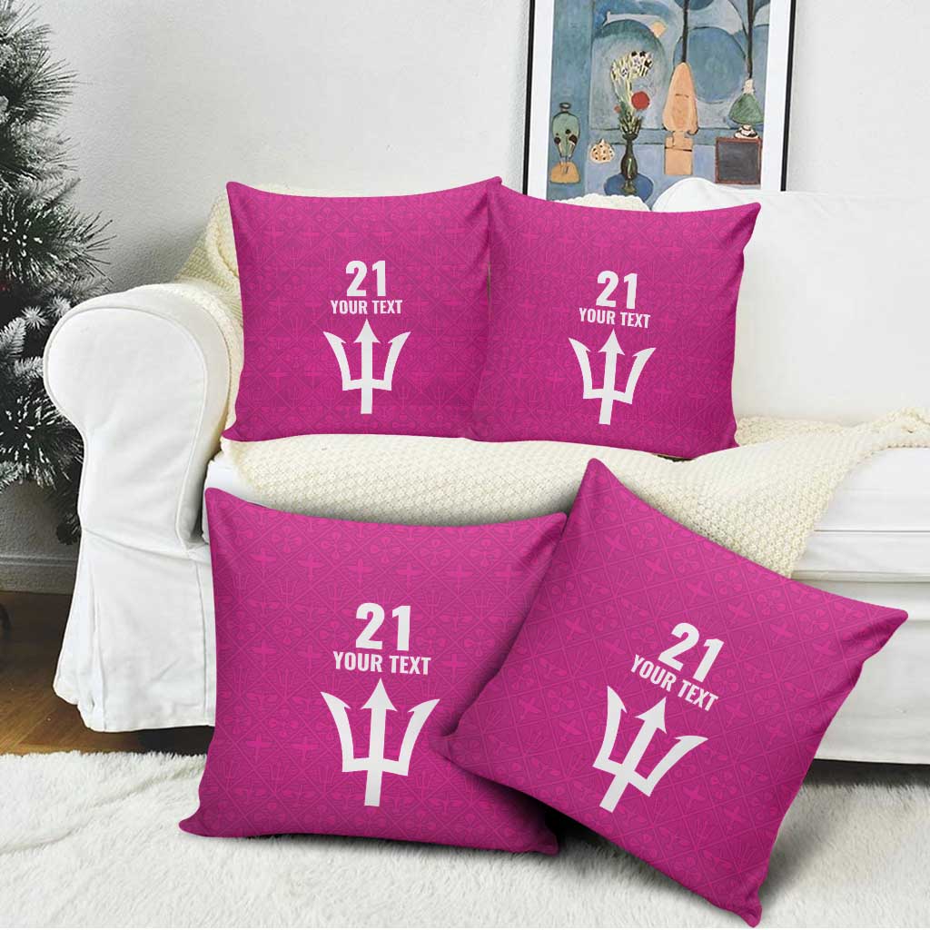 Caribbean Cricket Barbados Custom Pillow Cover Strike of the Tridents Pink Fury - Wonder Print Shop